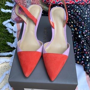 Ann Taylor color block pump heels